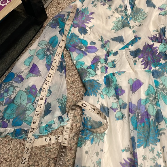 Vintage 70s floral print bell sleeve sheet maxi dress in perfect condition - Picture 7 of 10